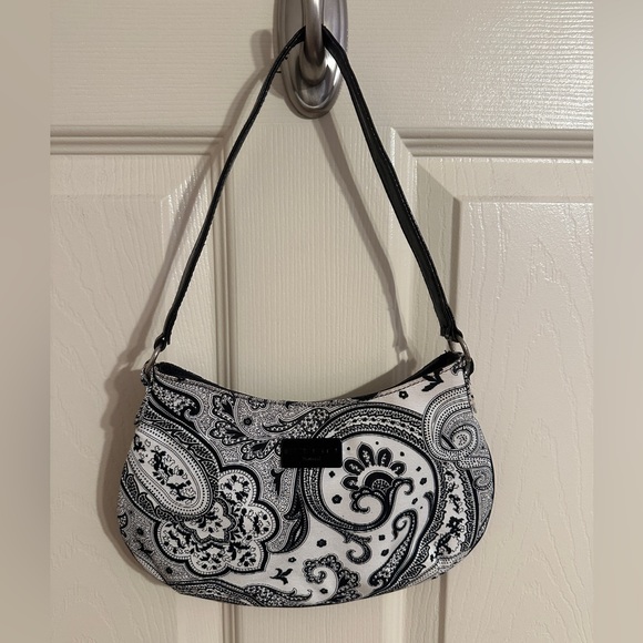 Etro Handbags - Etro Profumi Paisley Shoulder Bag, Black & White